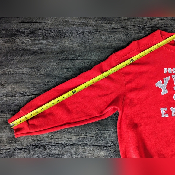 Vintage Property Of YMCA Emporia Single Stitch Red Pullover Sweatshirt USA Sz XL - Picture 8 of 8